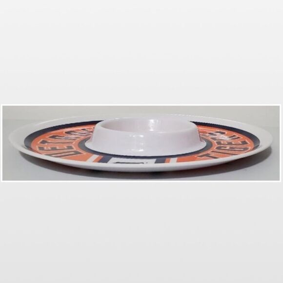 New Without Tags Detroit Tigers Baseball Chip Dip Platter Home - Picture 5 of 12